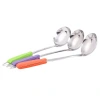 New colorful handle soup spoons, creative spoons, plastic and metal solid-colored spoons, small soup spoons wholesale supply Item Picture